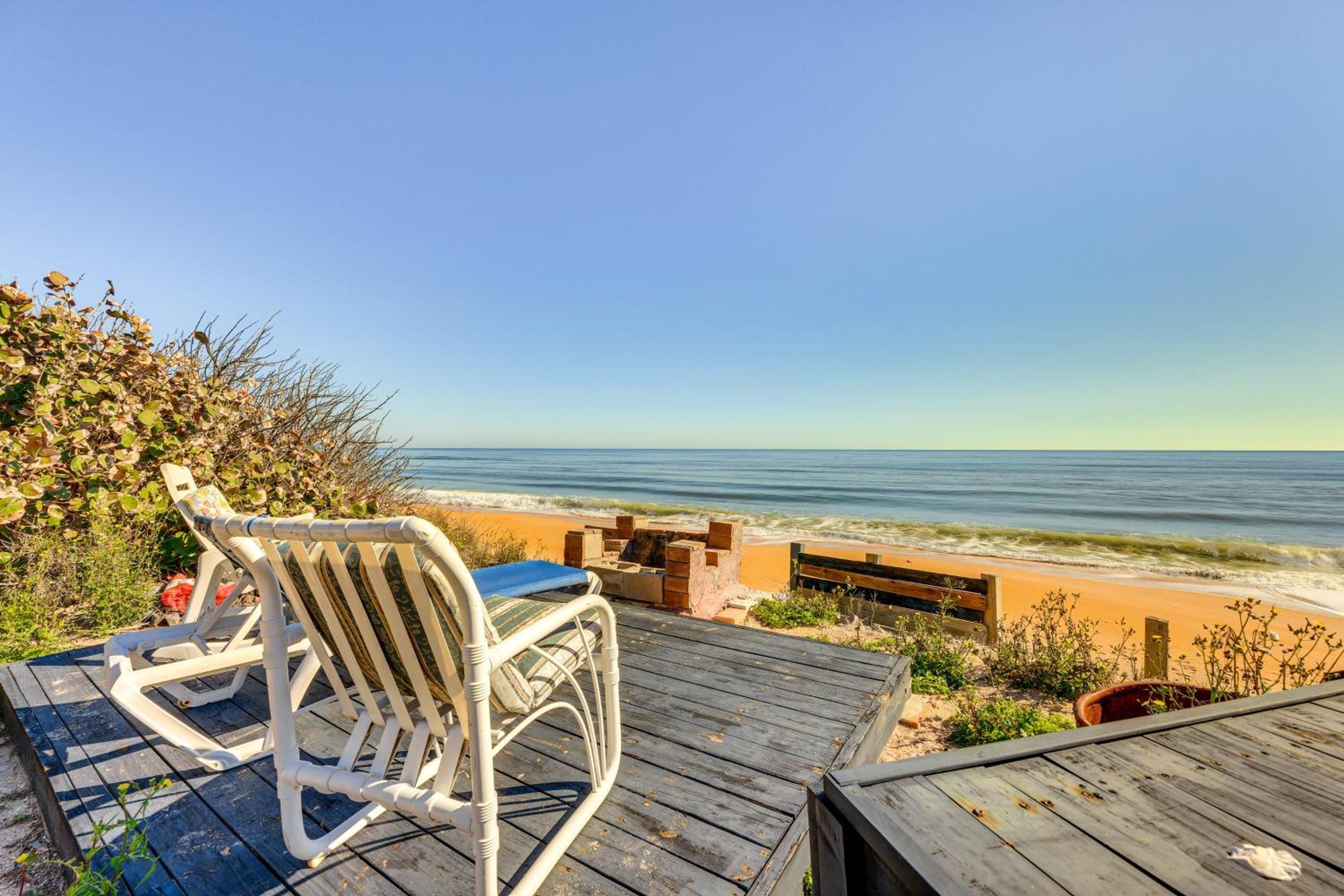 Oceanfront Oasis In Flagler Beach With Deck And Views! Kültér fotó