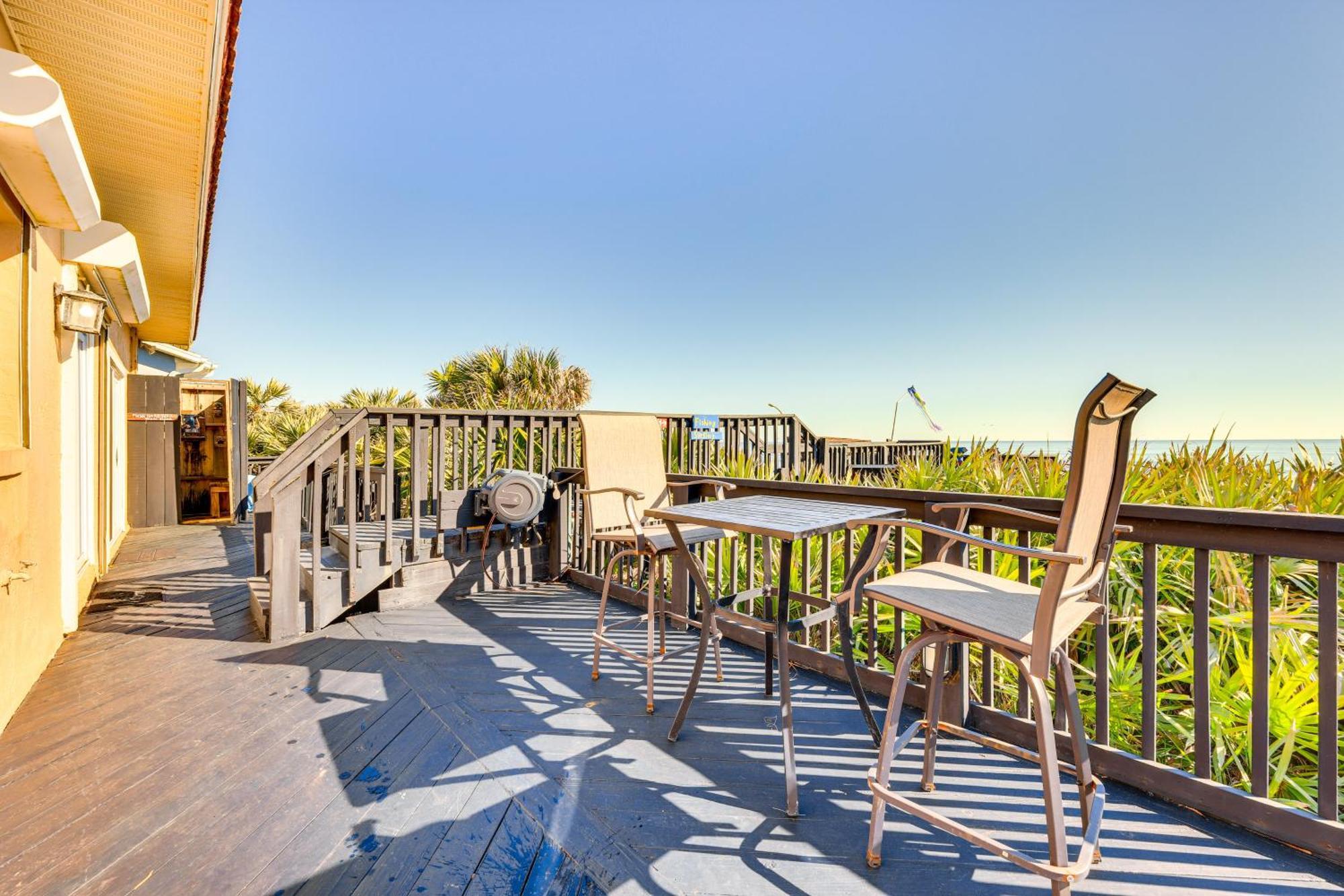 Oceanfront Oasis In Flagler Beach With Deck And Views! Kültér fotó