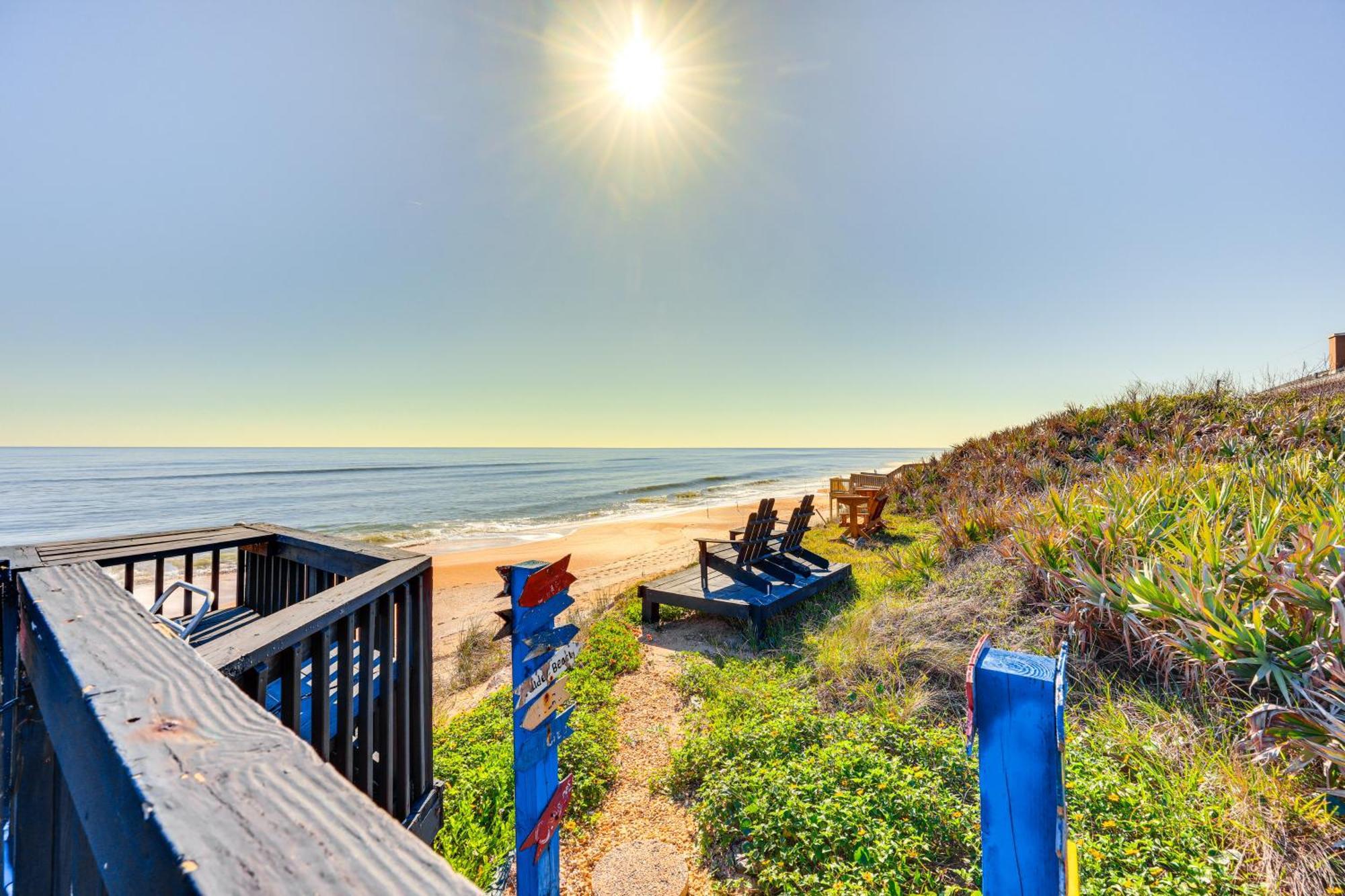 Oceanfront Oasis In Flagler Beach With Deck And Views! Kültér fotó