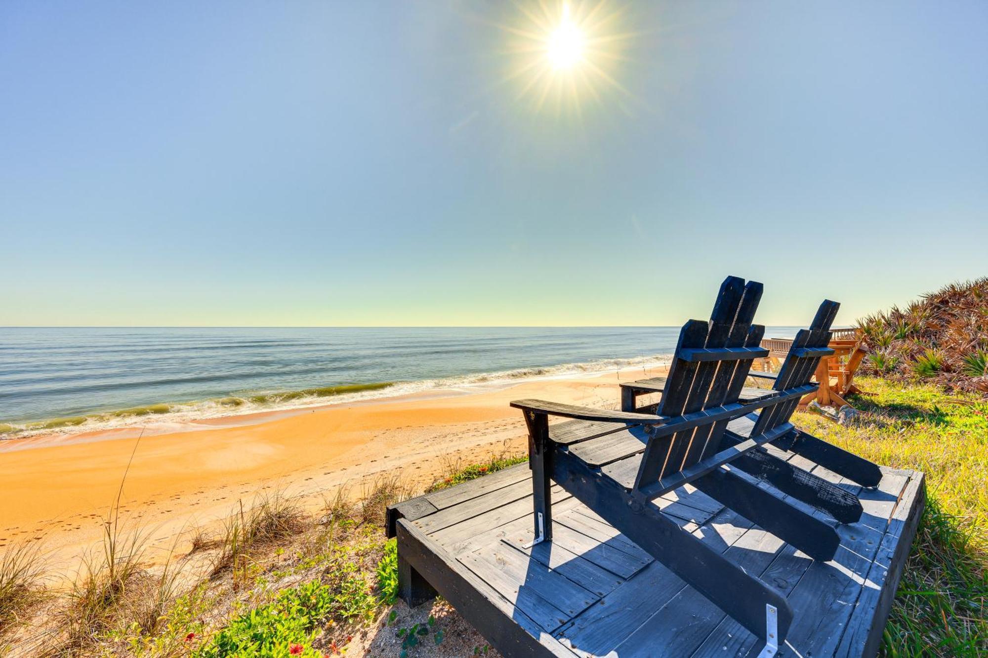 Oceanfront Oasis In Flagler Beach With Deck And Views! Kültér fotó
