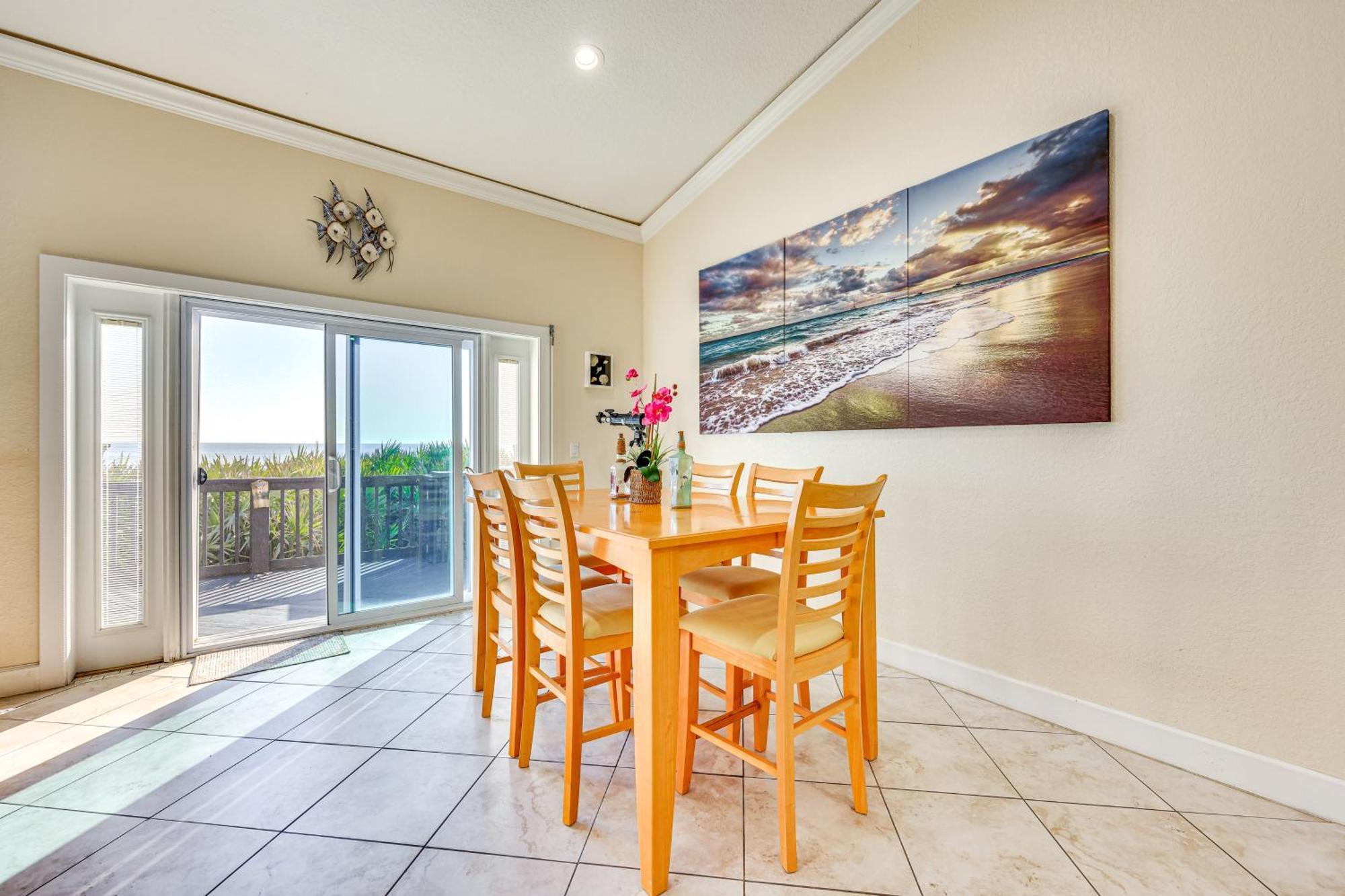 Oceanfront Oasis In Flagler Beach With Deck And Views! Kültér fotó
